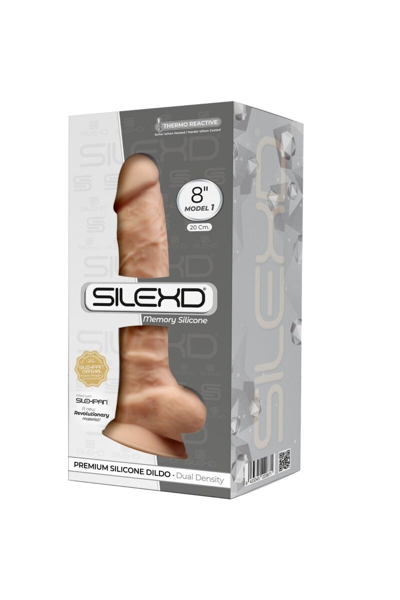 SILEXD - MODELO 1 PENE REALISTICO SILICONA PREMIUM SILEXPAN 20 CM