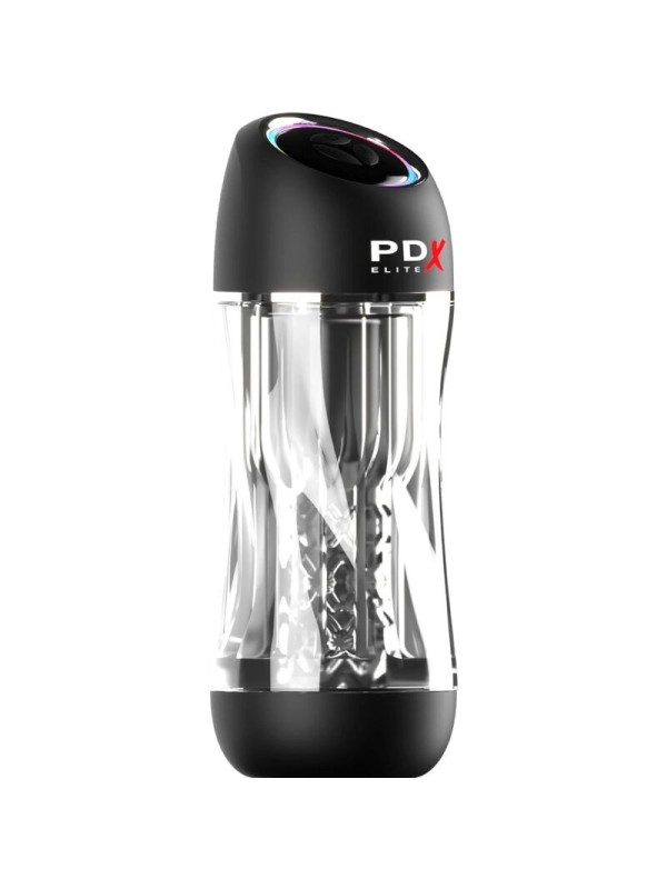 PDX ELITE - MASTURBADOR STROKER VIEWTUBE PRO VIBRADOR TRANSPARENTE