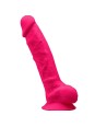 SILEXD - MODELO 1 PENE REALISTICO SILICONA  FUCSIA 20 CM