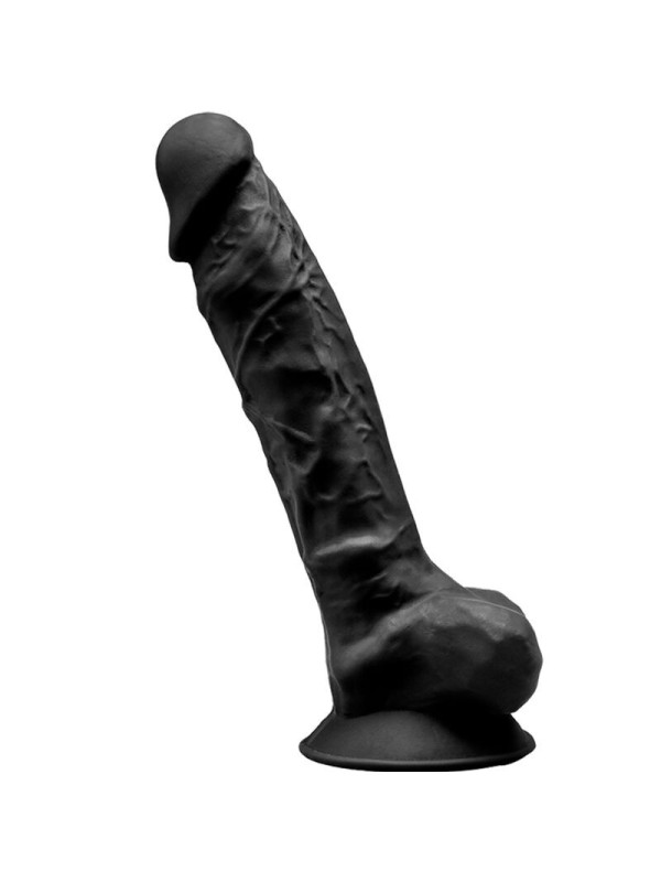 SILEXD - MODELO 1 PENE REALISTICO SILICONA NEGRO 20 CM