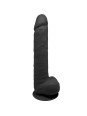 SILEXD PENE REALISTICO SILICONA  NEGRO 38 CM