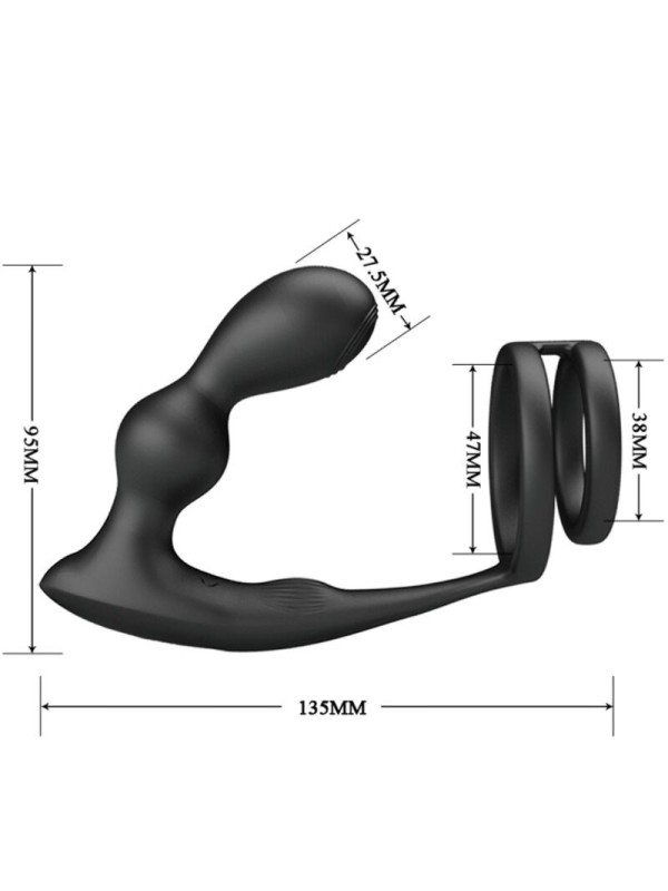 PRETTY LOVE - MARSHALL ANILLO + PLUG ANAL VIBRATORIO & CONTROL REMOTO