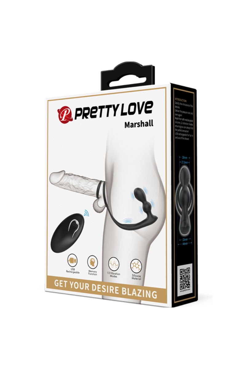 PRETTY LOVE - MARSHALL ANILLO + PLUG ANAL VIBRATORIO & CONTROL REMOTO
