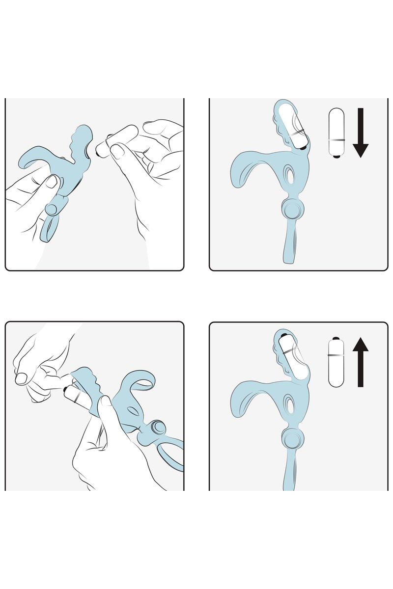 ADRIEN LASTIC - SPARTACUS ANILLO & FUNDA DE PENE CON VIBRADOR