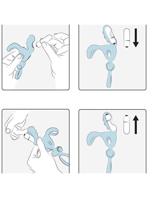 ADRIEN LASTIC - SPARTACUS ANILLO & FUNDA DE PENE CON VIBRADOR