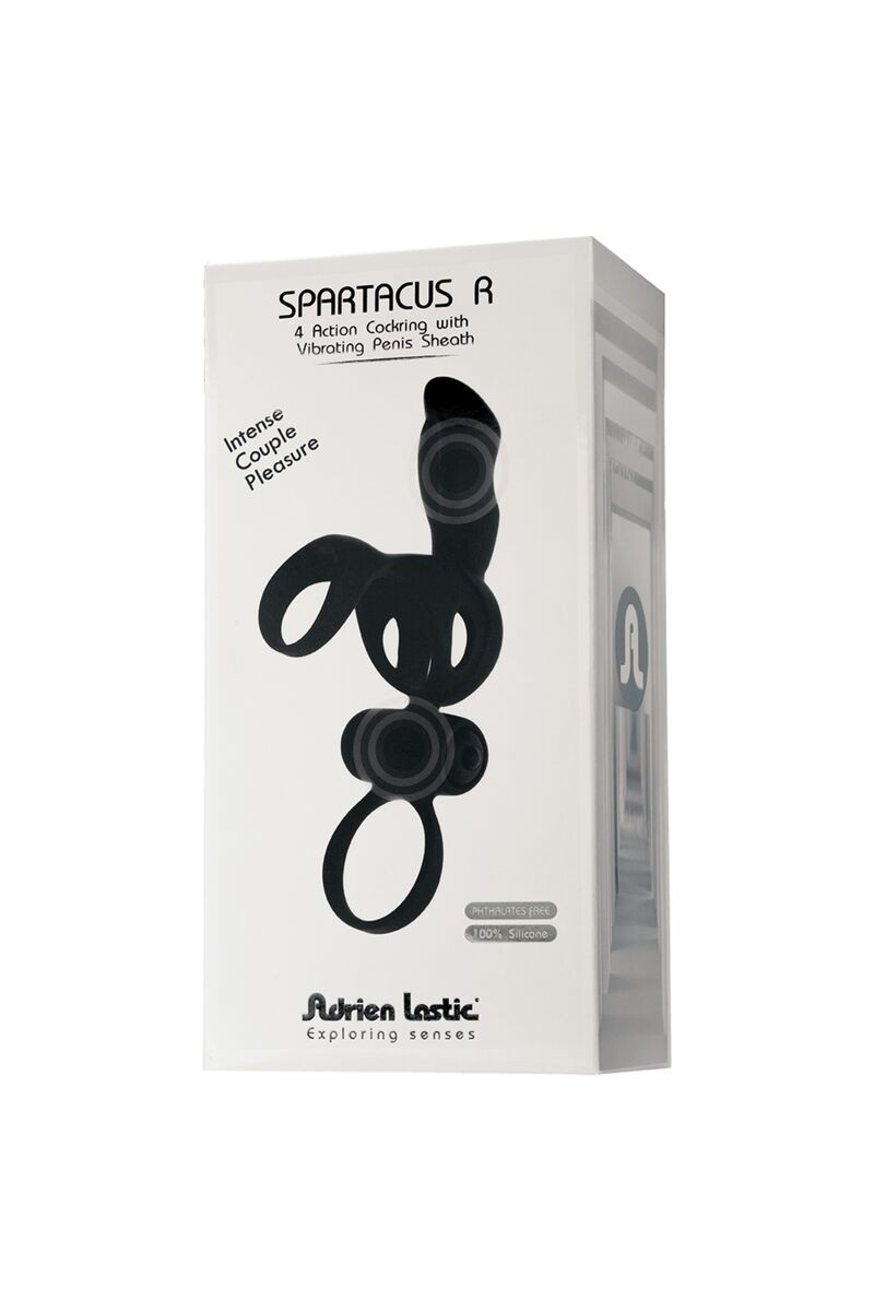 ADRIEN LASTIC - SPARTACUS ANILLO & FUNDA DE PENE CON VIBRADOR