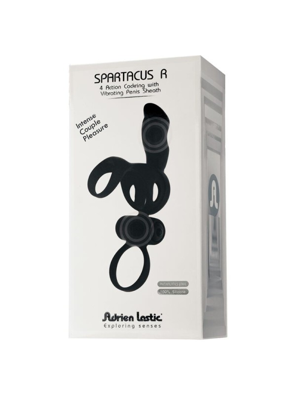 ADRIEN LASTIC - SPARTACUS ANILLO & FUNDA DE PENE CON VIBRADOR