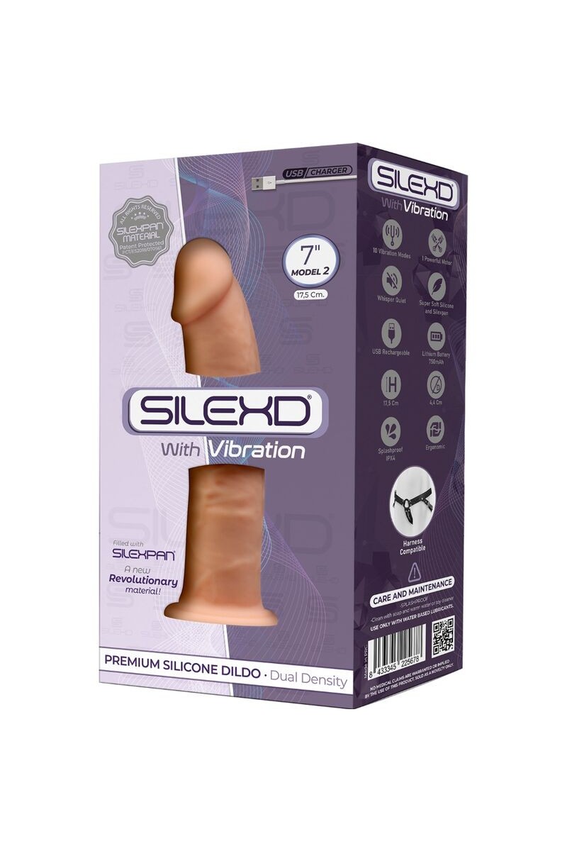 SILEXD -  PENE REALISTICO VIBRADOR SILICONA 17.5 CM