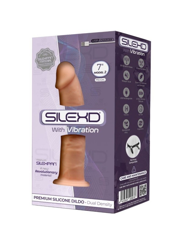 SILEXD -  PENE REALISTICO VIBRADOR SILICONA 17.5 CM