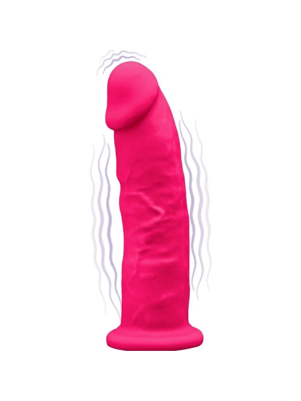 SILEXD -  PENE REALISTICO VIBRADOR SILICONA  FUCSIA 17.5 CM