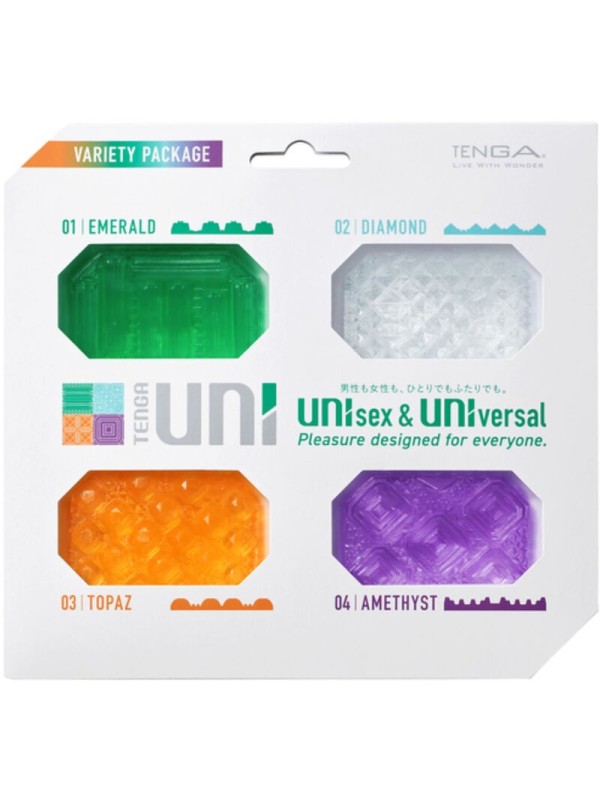 TENGA - UNI VARIETY MASTURBADOR DEDAL PACK 4 UDS
