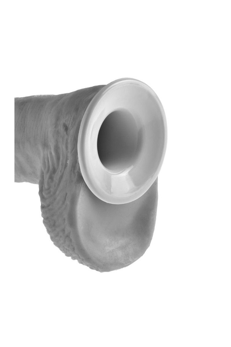 KING COCK - STRAP-ON CON DILDO HUECO 25.5 CM Y TIRANTES COLOR CARNE