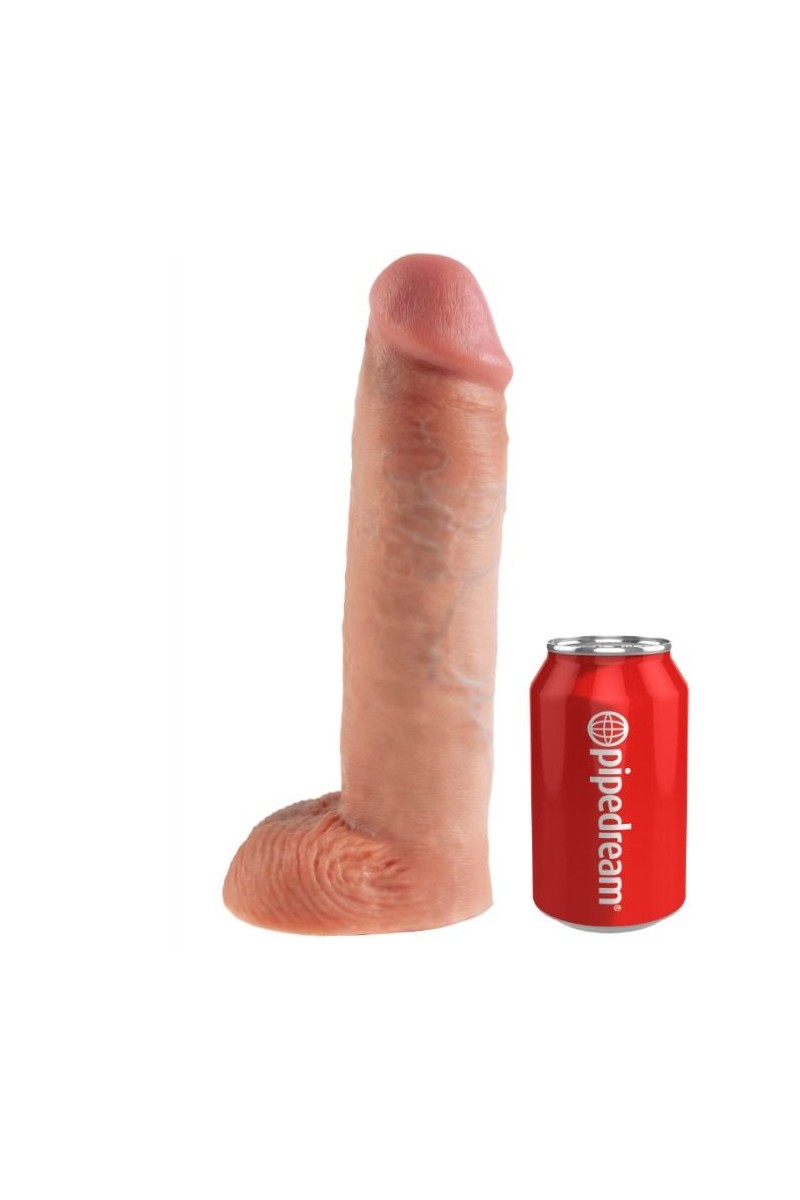 KING COCK - STRAP-ON CON DILDO HUECO 28 CM Y TIRANTES COLOR CARNE