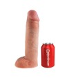 KING COCK - STRAP-ON CON DILDO HUECO 28 CM Y TIRANTES COLOR CARNE