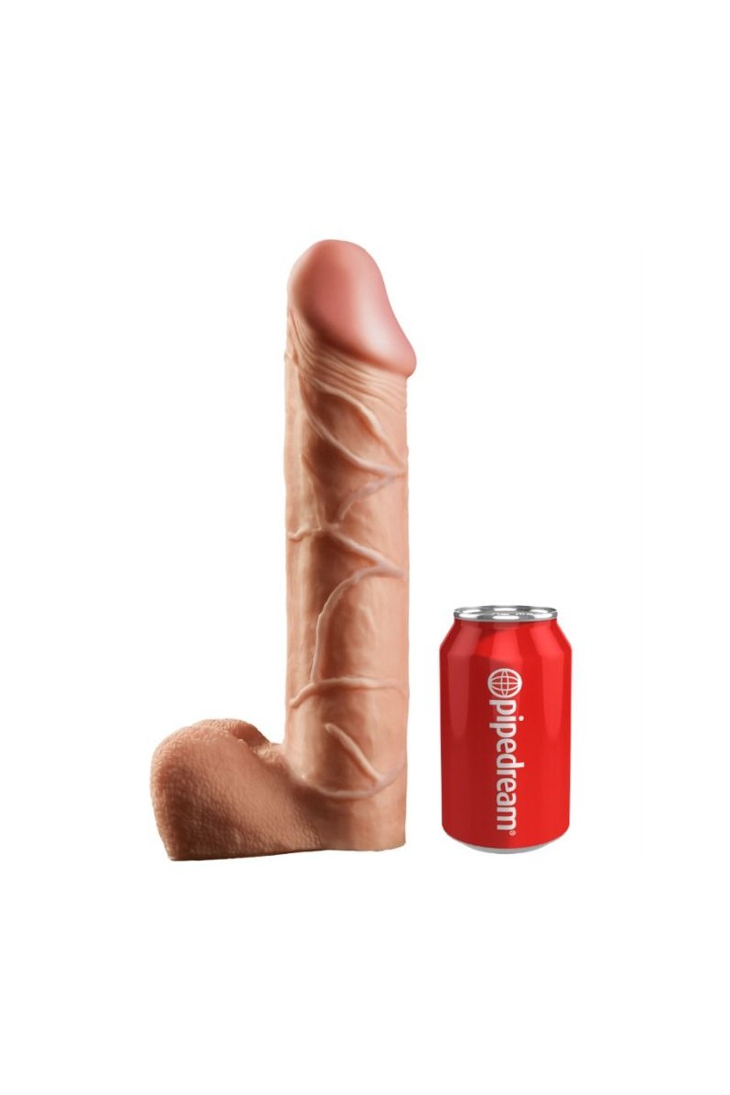 KING COCK - STRAP-ON CON DILDO HUECO 30.5 CM Y TIRANTES COLOR CARNE