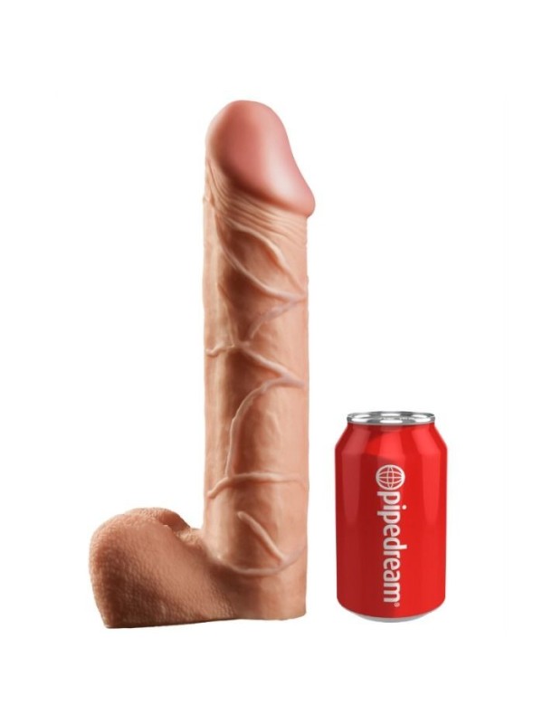 KING COCK - STRAP-ON CON DILDO HUECO 30.5 CM Y TIRANTES COLOR CARNE