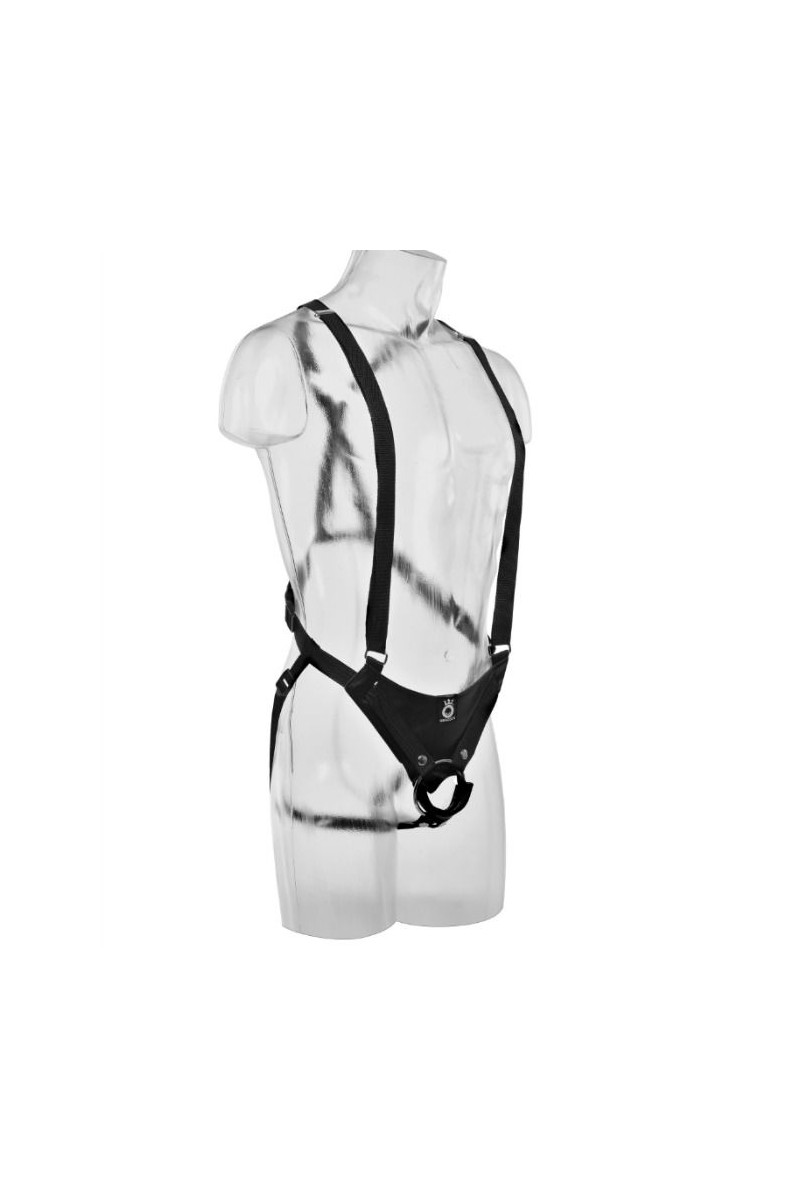 KING COCK - STRAP-ON CON DILDO HUECO 30.5 CM Y TIRANTES COLOR CARNE