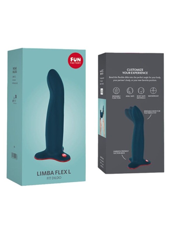 FUN FACTORY - LIMBA DILDO FLEX L VELVET BLUE