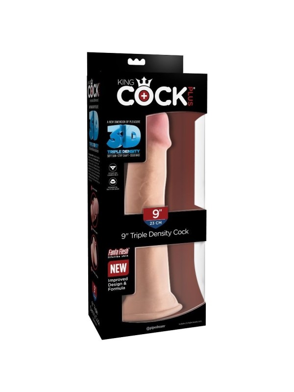 KING COCK - DILDO TRIPLE DENSIDAD 23 CM