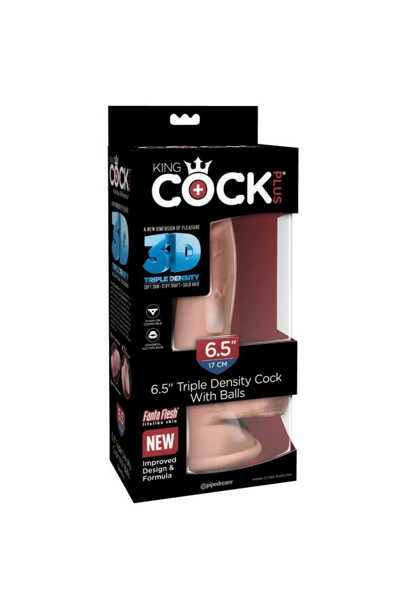 KING COCK - DILDO TRIPLE DENSIDAD 14 CM
