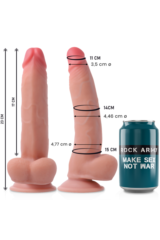 ROCKARMY - DUAL DENSITY LEOPARD DILDO REALISTA 23 CM