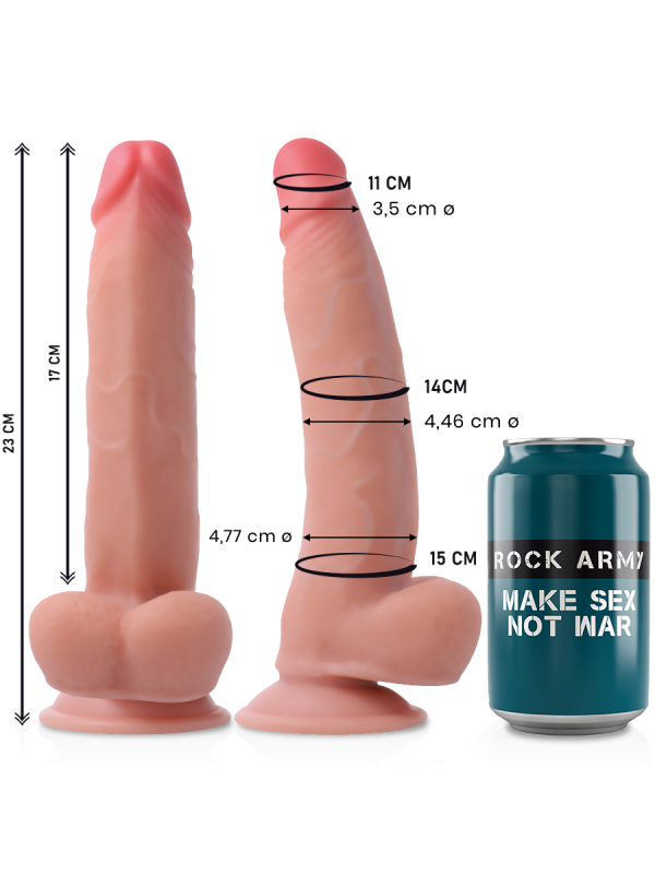 ROCKARMY - DUAL DENSITY LEOPARD DILDO REALISTA 23 CM
