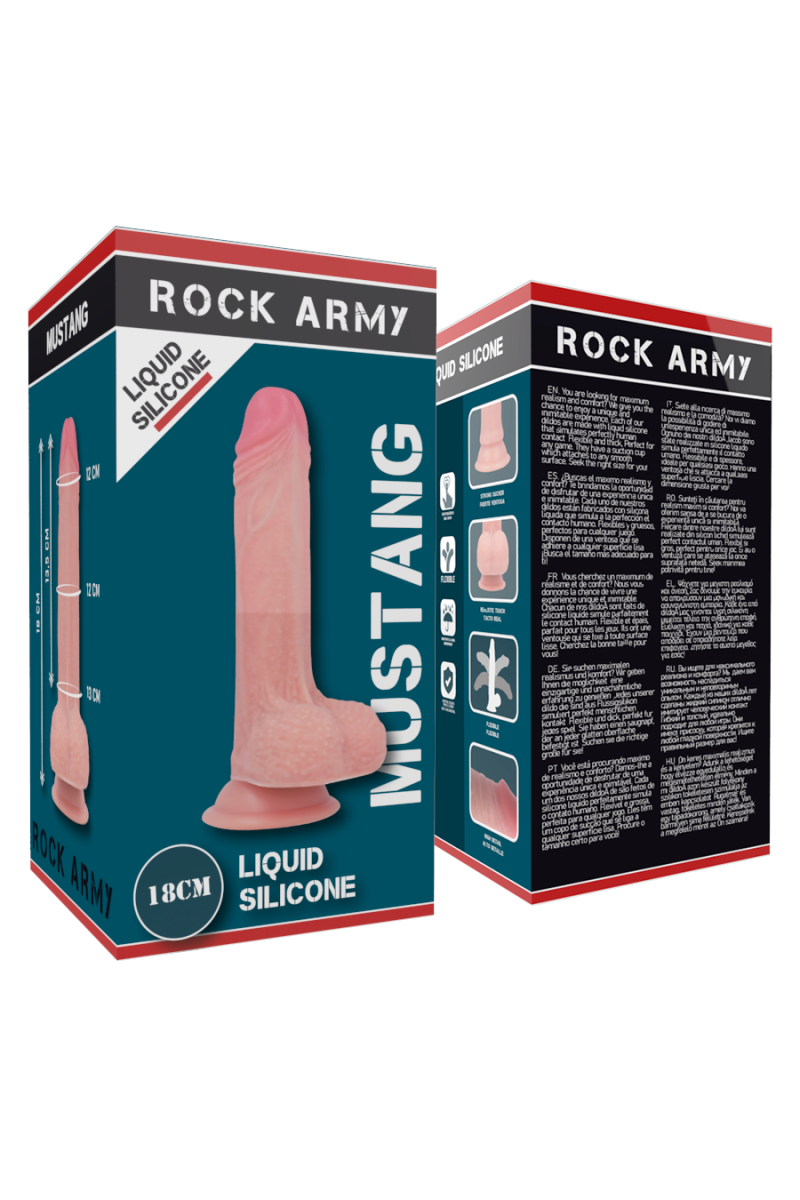 ROCKARMY - LIQUID SILICONE DILDO PREMIUM MUSTANG 18CM