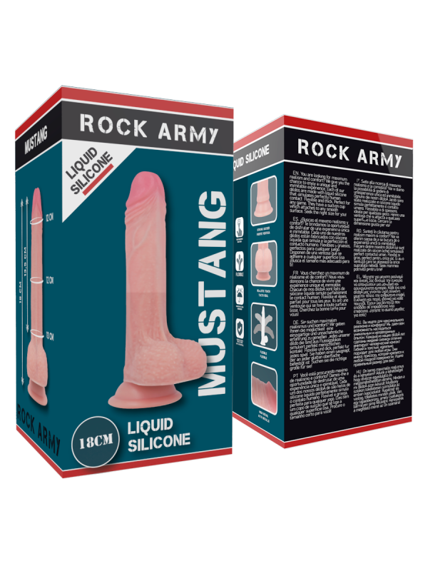 ROCKARMY - LIQUID SILICONE DILDO PREMIUM MUSTANG 18CM
