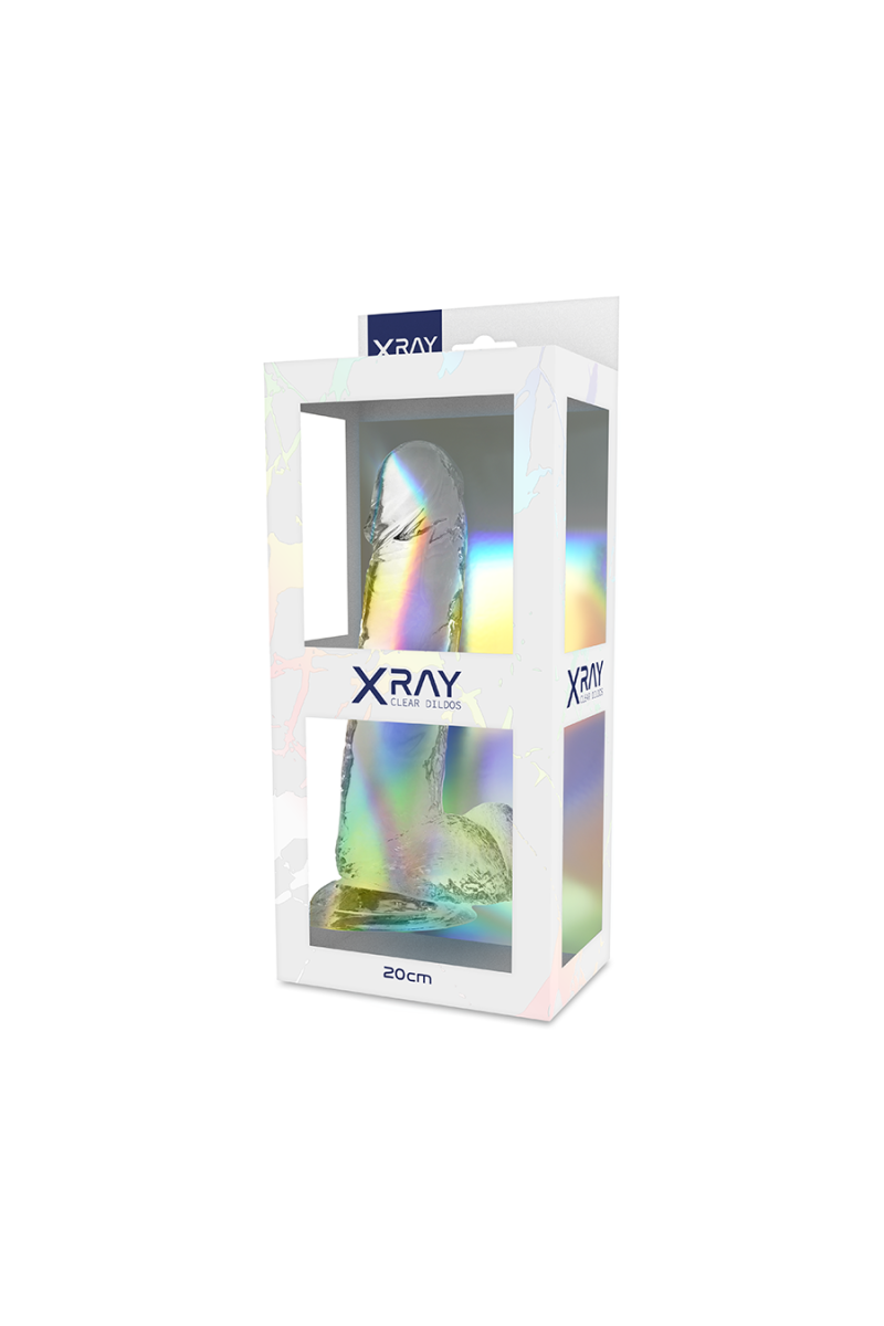 X RAY - CLEAR DILDO REALISTA TRANSPARENTE 20 CM X 4.5 CM