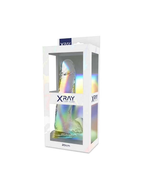 X RAY - CLEAR DILDO REALISTA TRANSPARENTE 20 CM X 4.5 CM