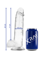 X RAY - CLEAR DILDO REALISTA TRANSPARENTE 22 CM X 4.6 CM