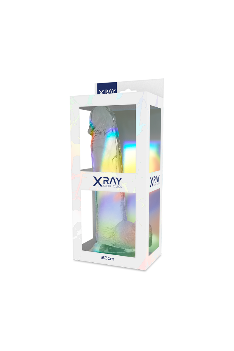 X RAY - CLEAR DILDO REALISTA TRANSPARENTE 22 CM X 4.6 CM