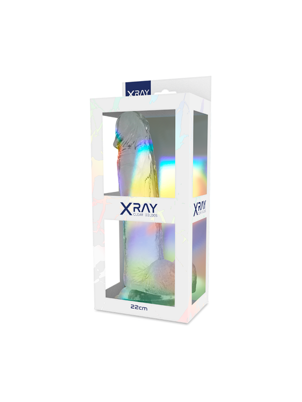 X RAY - CLEAR DILDO REALISTA TRANSPARENTE 22 CM X 4.6 CM