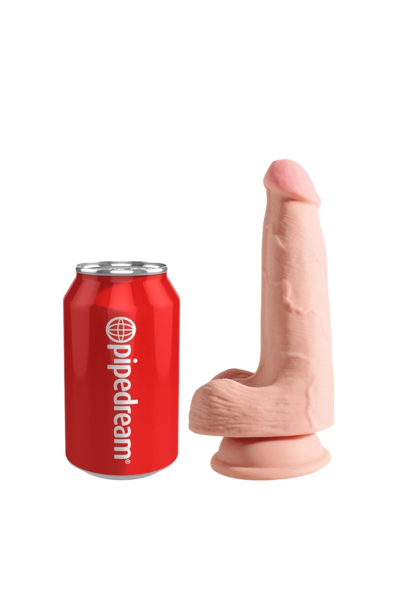 KING COCK - DILDO TRIPLE DENSIDAD 13 CM CON TESTICULOS