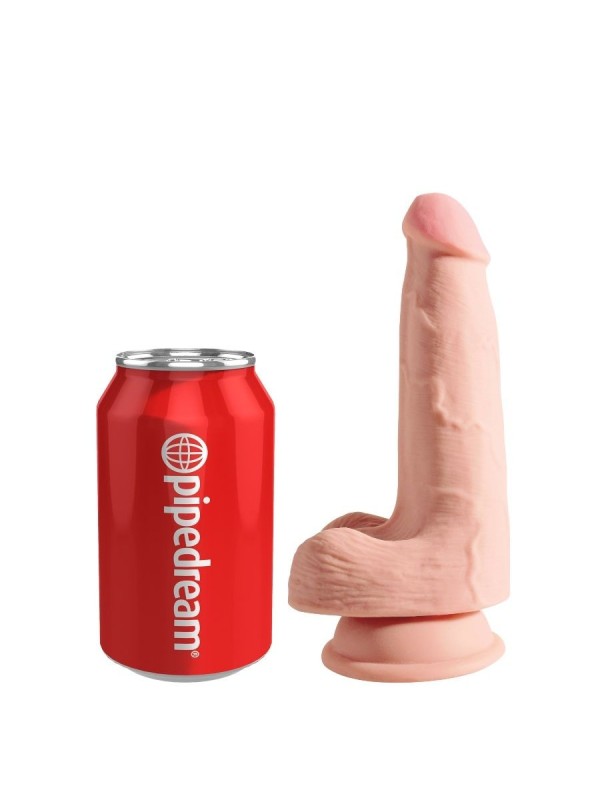 KING COCK - DILDO TRIPLE DENSIDAD 13 CM CON TESTICULOS