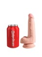 KING COCK - DILDO TRIPLE DENSIDAD 13 CM CON TESTICULOS