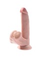 KING COCK - PLUS 3D DILDO SWINGING BALLS 24.5 CM NATURAL