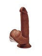 KING COCK - PLUS 3D DILDO SWINGING BALLS 24.5 CM MARRON