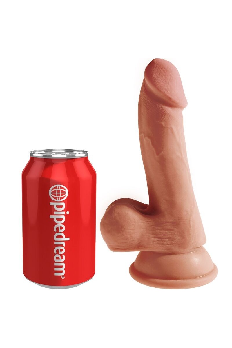KING COCK - PLUS 3D DILDO CON TESTICULOS 17 CM