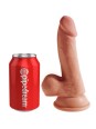 KING COCK - PLUS 3D DILDO CON TESTICULOS 17 CM