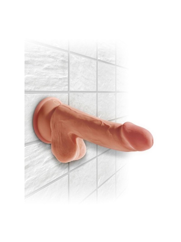 KING COCK - PLUS 3D DILDO CON TESTICULOS 17 CM
