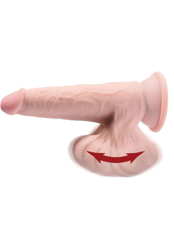 KING COCK - PLUS 3D DILDO SWINGING BALLS 15.2 CM NATURAL