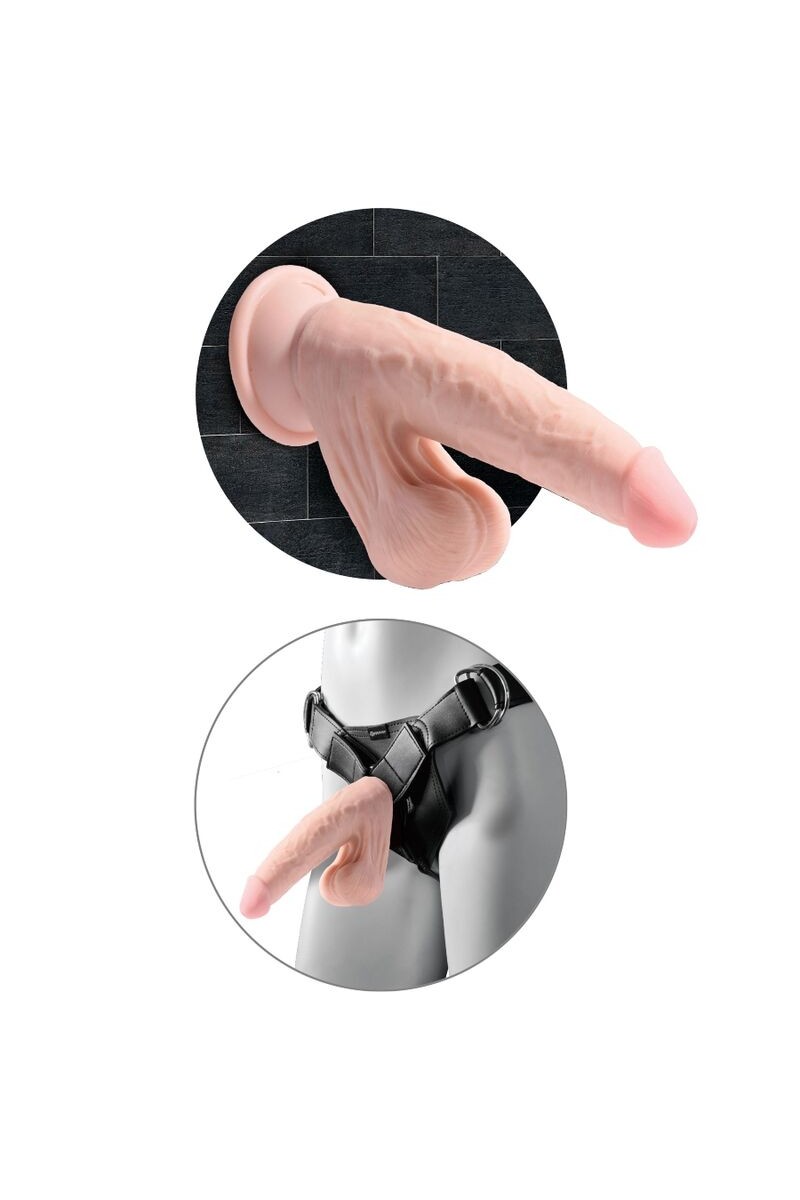 KING COCK - PLUS 3D DILDO SWINGING BALLS 15.2 CM NATURAL