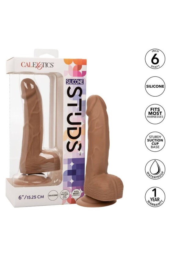CALIFORNIA EXOTICS - SILICONE STUDS 15.24 CM BROWN