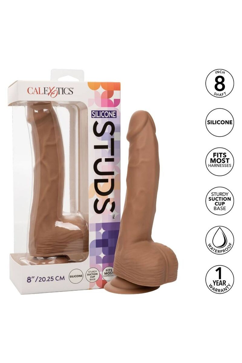 CALIFORNIA EXOTICS - SILICONE STUDS 20.32 CM BROWN