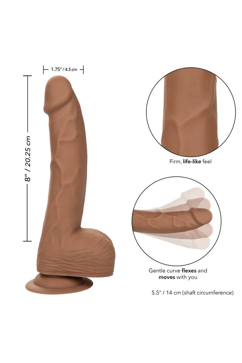 CALIFORNIA EXOTICS - SILICONE STUDS 20.32 CM BROWN