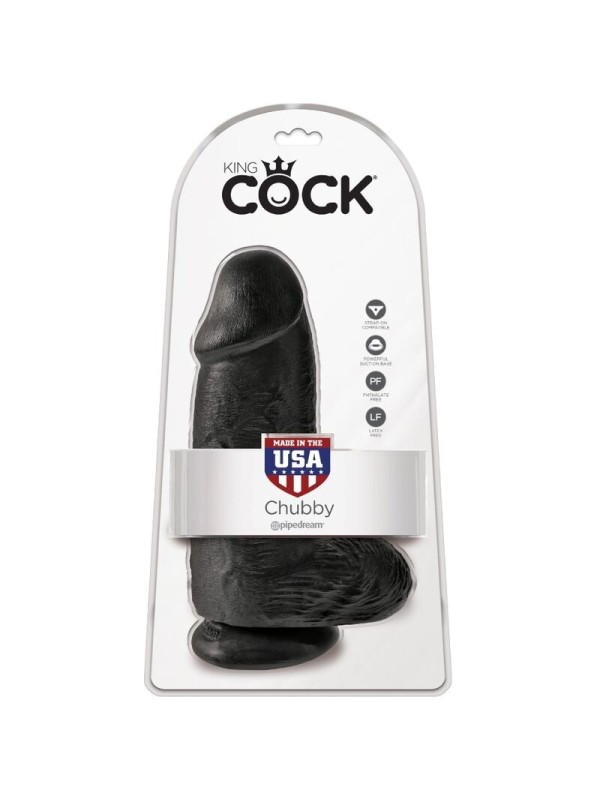 KING COCK - PENE REALISTICO CHUBBY 23 CM NEGRO