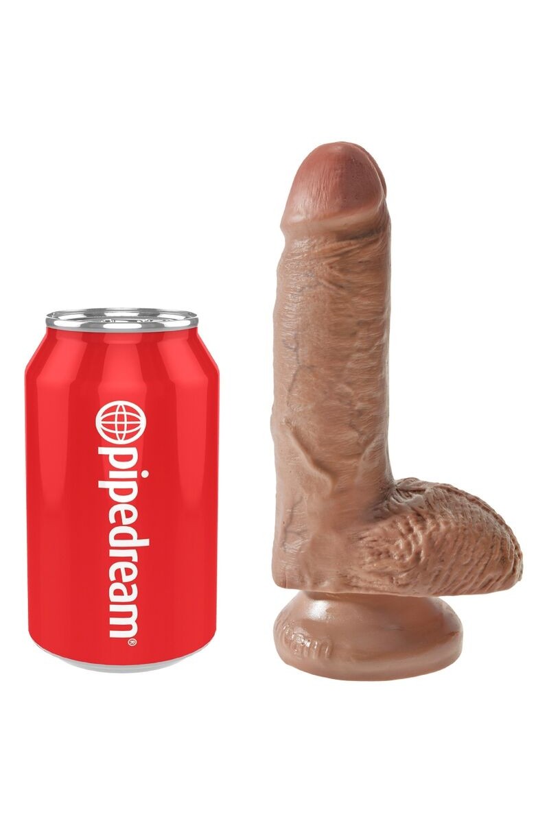 KING COCK - PENE REALISTICO CON TESTICULOS 13.2 CM CARAMELO