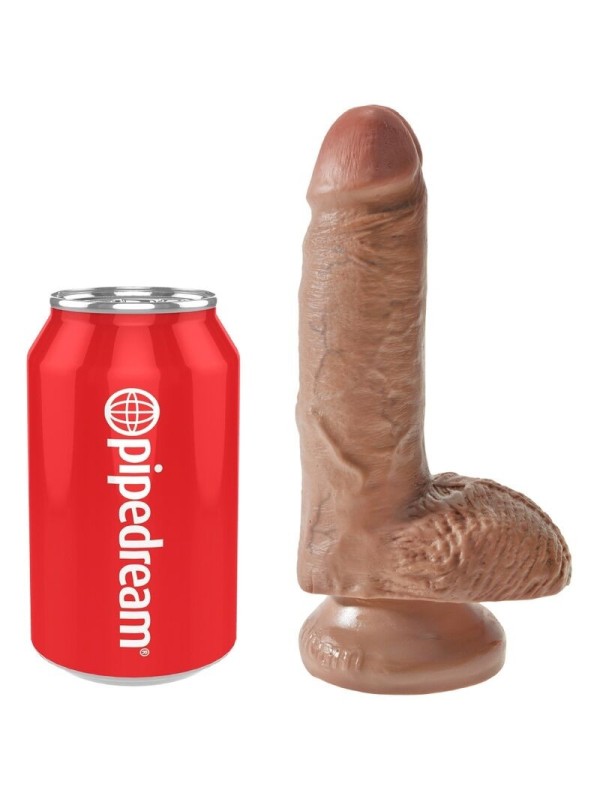 KING COCK - PENE REALISTICO CON TESTICULOS 13.2 CM CARAMELO