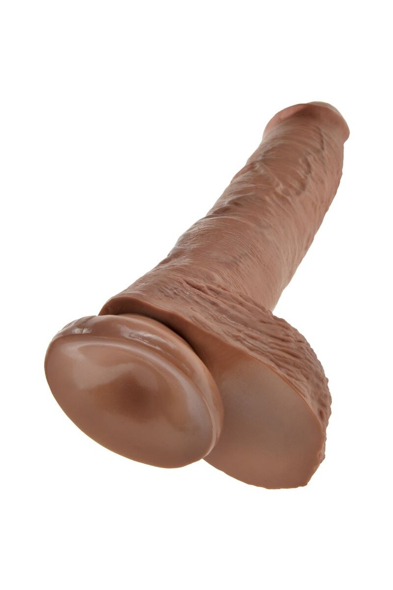KING COCK - PENE REALISTICO CON TESTICULOS 19.8 CM CARAMELO